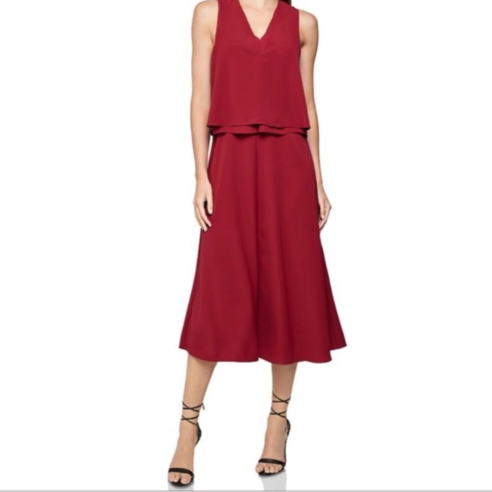 NWT Reiss viola dress berry red